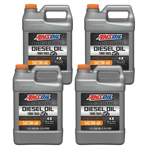 Amsoil Back Label AMSOIL 5W-40 Heavy-Duty 100% Synthetic Diesel Oil | ADO1G-CA - AMSOIL