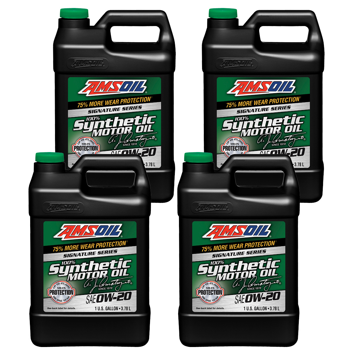 Amsoil Back Label AMSOIL Signature Series 0W-20 100% Synthetic Motor Oil | ASM1G-CA - AMSOIL