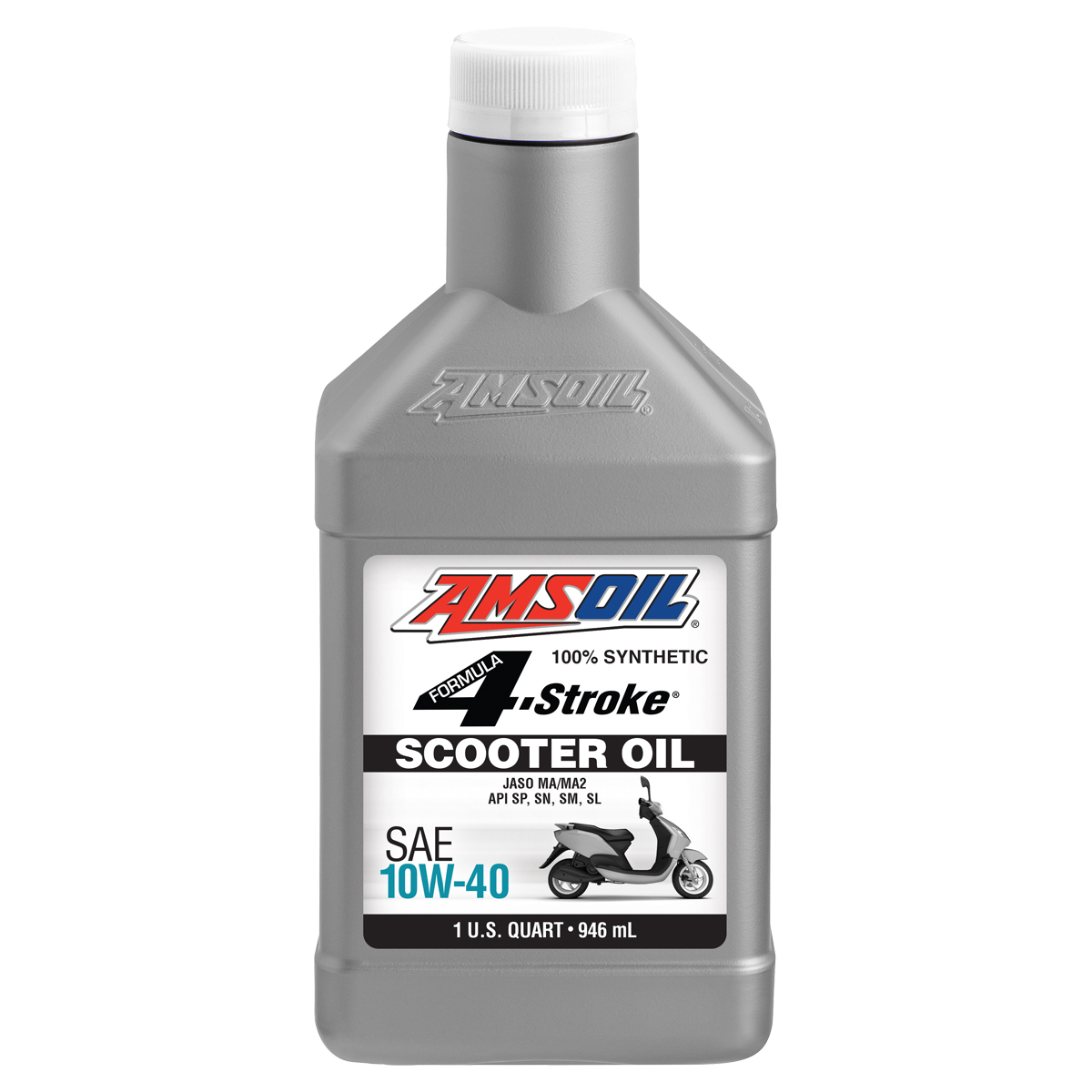 Formula 4-Stroke Synthetic Scooter Oil in Quart Bottle by AMSOIL Formula 4-Stroke Synthetic Scooter Oil in Quart Bottle by AMSOIL