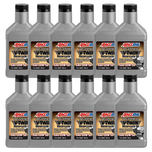 Amsoil Back Label AMSOIL 20W-50 100% Synthetic V-Twin Motorcycle Oil | MCVQT-CA - AMSOIL